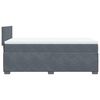 vidaXL Κρεβάτι Boxspring με Στρώμα Σκούρο Γκρι 90x190 εκ. Βελούδινο
