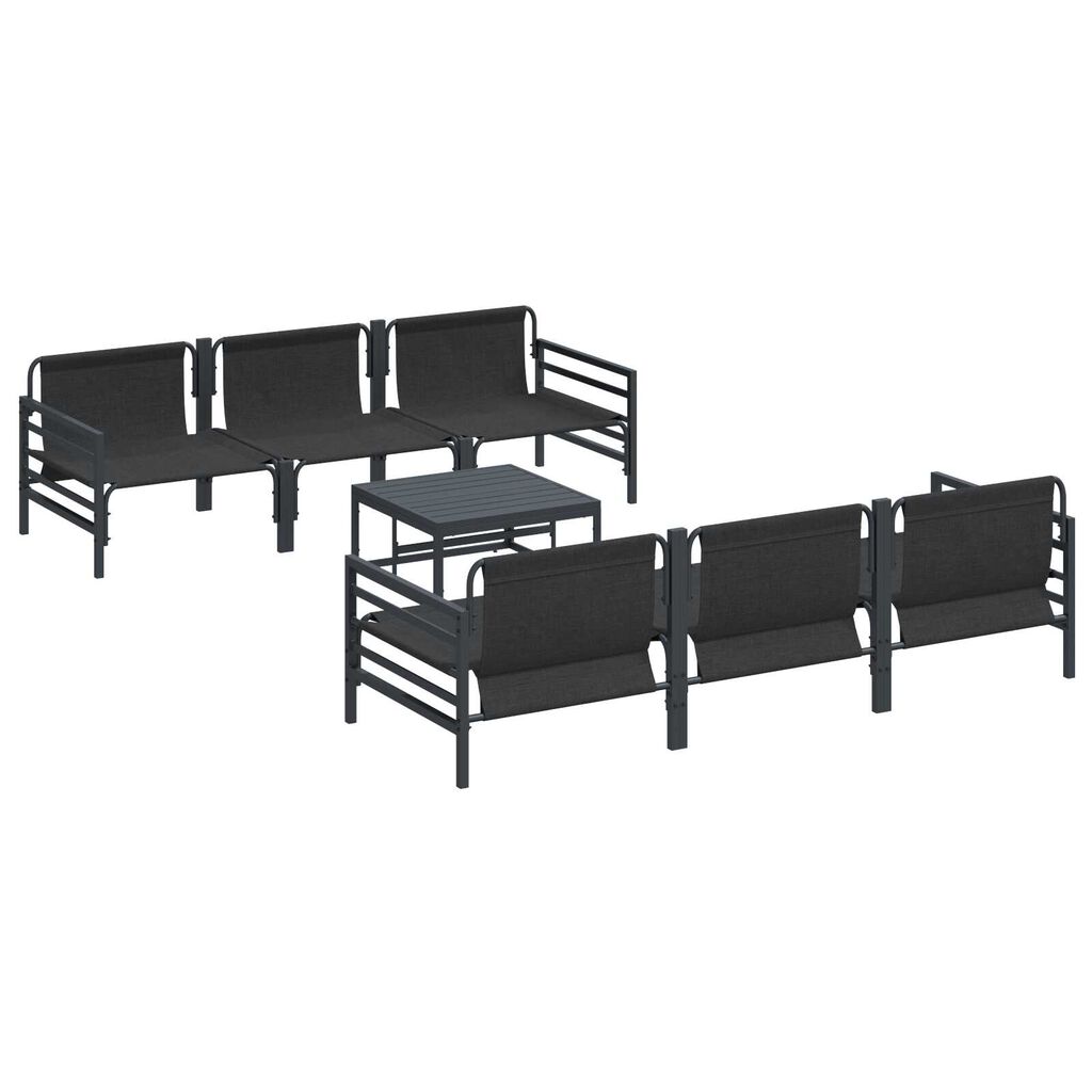 vidaXL Σετ Καναπέ Κήπου με μαξιλάρι με μαξιλάρι 7 pcs Ανθρακί 70 x 70.5 x 31.5 εκ