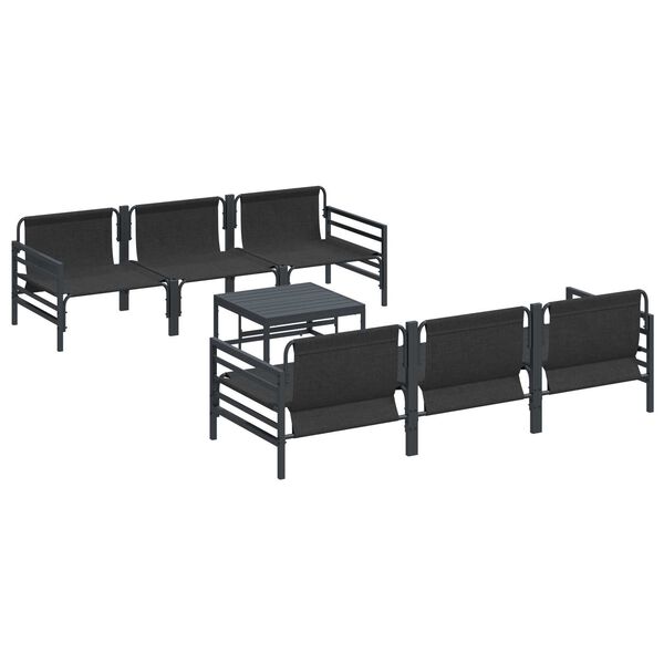 vidaXL Σετ Καναπέ Κήπου με μαξιλάρι με μαξιλάρι 7 pcs Ανθρακί 70 x 70.5 x 31.5 εκ