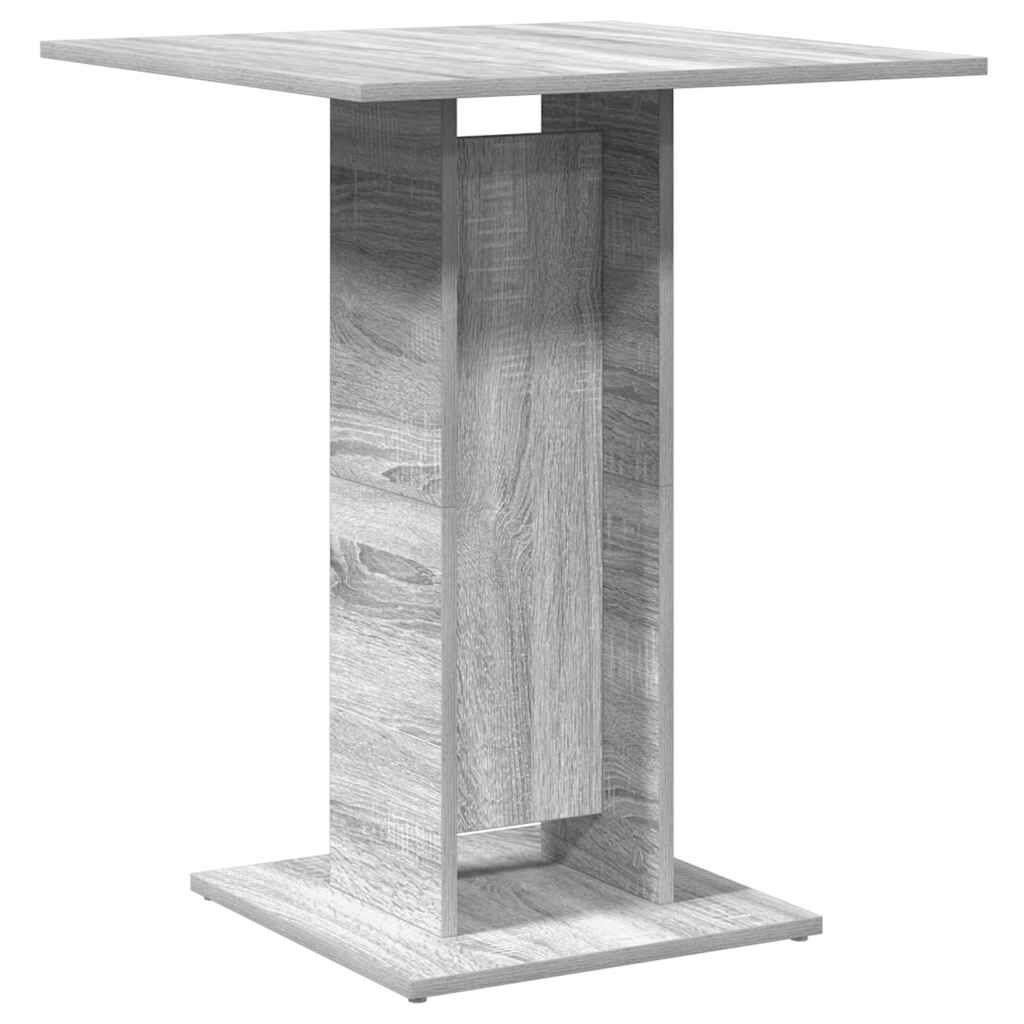 vidaXL Τραπέζι Bistro Γκρι Sonoma 60x60x75 εκ. από Επεξεργασμένο Ξύλο