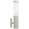 vidaXL Εξωτερικά Φωτιστικά Τοίχου 2 pcs Ασημί 10.5 x 6 x 35 εκ.