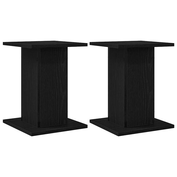 vidaXL Βάσεις Ηχείων 2 pcs Μαύρη δρυς 30 x 30 x 40 cm