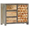 vidaXL Ντουλάπι με Συρτάρια Γκρι 75 x 30 x 60 εκ. Μασίφ Ξύλο Μάνγκο