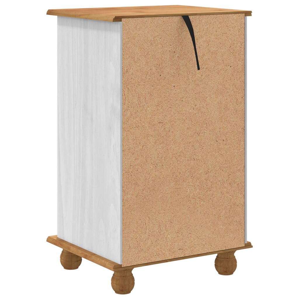vidaXL Κουτί Με Συρτάρια 'ASKIM' Λευκό 45.8x40x79 cm Στερεό Ξύλο Πεύκου