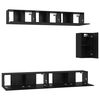 vidaXL Σετ επίπλου τηλεόρασης 6 pcs Μαύρη δρυς 100 x 30 x 30 cm