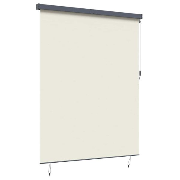vidaXL Εξωτερικό ρολό Striped Χειροκίνητος Κρεμ 220 x 250 cm ύφασμα