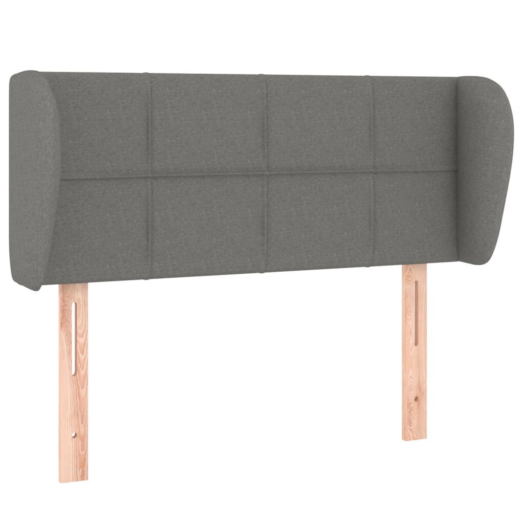 vidaXL Κεφαλάρι με Πτερύγια Σκούρο Γκρι 93x23x78/88 εκ. Υφασμάτινο