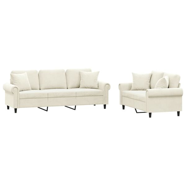 vidaXL &Sigma;&epsilon;&tau; &Sigma;&alpha;&lambda;&omicron;&nu;&iota;&omicron;ύ 2 &Tau;&epsilon;&mu;&alpha;&chi;ί&omega;&nu; &Kappa;&rho;&epsilon;&mu; &Beta;&epsilon;&lambda;&omicron;ύ&delta;&iota;&nu;&omicron; &mu;&epsilon; &Mu;&alpha;&xi;&iota;&lambda;ά&rho;&iota;&alpha;