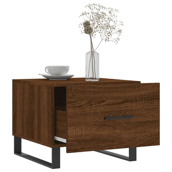 vidaXL Τραπεζάκια Σαλονιού 2 τεμ Brown Oak 50x50x40 εκ Επεξ. Ξύλο