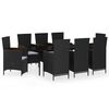 vidaXL &Sigma;&epsilon;&tau; &Tau;&rho;&alpha;&pi;&epsilon;&zeta;&alpha;&rho;ί&alpha;&sigmaf; &Kappa;ή&pi;&omicron;&upsilon; 9 &tau;&epsilon;&mu; &Mu;&alpha;ύ&rho;&omicron; &mu;&epsilon; &Mu;&alpha;&xi;&iota;&lambda;ά&rho;&iota;&alpha;