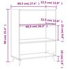 vidaXL Βιβλιοθήκη Γκρι Σκυροδέματος 69,5 x 32,5 x 90 εκ. Επεξεργ. Ξύλο