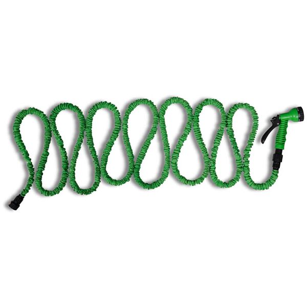 vidaXL Συρόμενος Σωλήνας Νερού Κήπου με Πολυλειτουργικό Ακροφύσιο Ψεκασμού 5 ~ 15 μ.