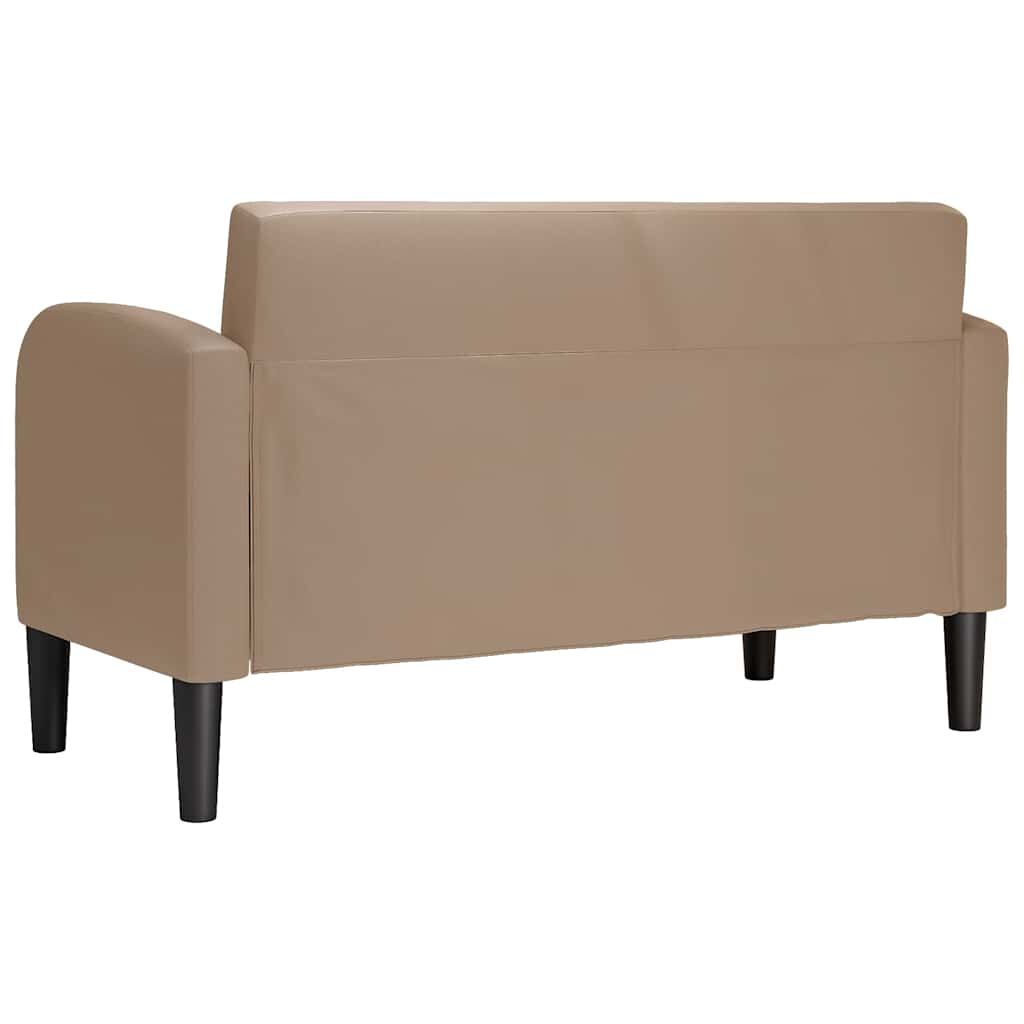 vidaXL Καναπές Loveseat Καπουτσίνο 110 εκ. Συνθετικό δέρμα