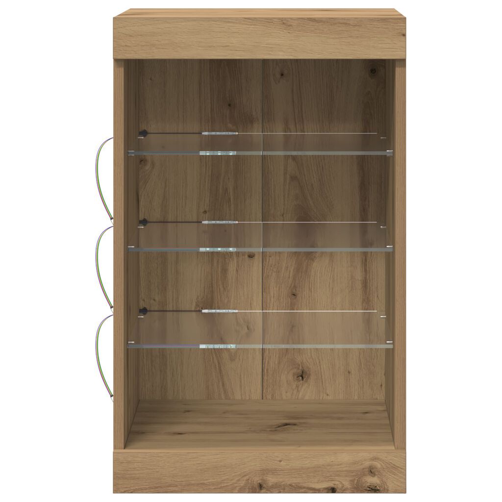 vidaXL Μπουφές με LED Φωτισμό Artisan Oak 41x37x67 εκ.