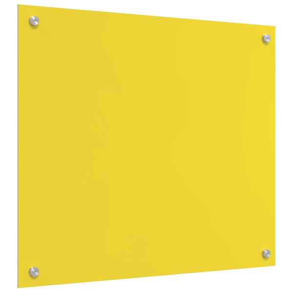vidaXL Πίσω Πάνελ Κουζίνας Κίτρινο 70 x 60 x 0.6 εκ. σκληρυμένο γυαλί