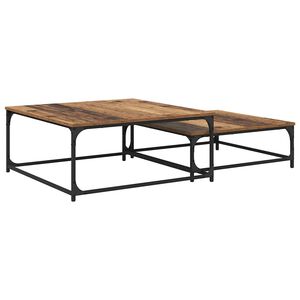 vidaXL &Tau;&rho;&alpha;&pi;&epsilon;&zeta;ά&kappa;&iota; &sigma;&alpha;&lambda;&omicron;&nu;&iota;&omicron;ύ 2 &tau;&mu;&chi;. &Pi;&alpha;&lambda;&iota;ό &Xi;ύ&lambda;&omicron; 80 x 80 x 35 cm