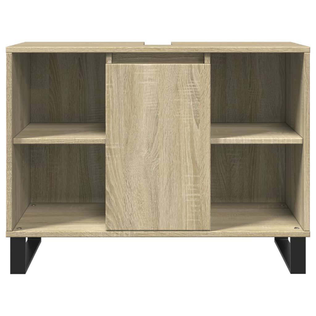 vidaXL Ντουλάπι Μπάνιου Sonoma Δρυς 80 x 33 x 60 εκ. από Επεξεργ. Ξύλο