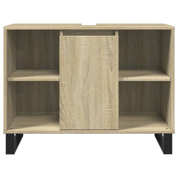vidaXL Ντουλάπι Μπάνιου Sonoma Δρυς 80 x 33 x 60 εκ. από Επεξεργ. Ξύλο