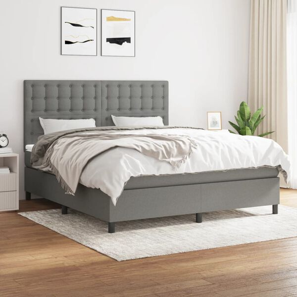 vidaXL &Kappa;&rho;&epsilon;&beta;ά&tau;&iota; Boxspring &mu;&epsilon; &Sigma;&tau;&rho;ώ&mu;&alpha; &Sigma;&kappa;&omicron;ύ&rho;&omicron; &Gamma;&kappa;&rho;&iota; 180x200 &epsilon;&kappa; &Upsilon;&phi;&alpha;&sigma;&mu;ά&tau;&iota;&nu;