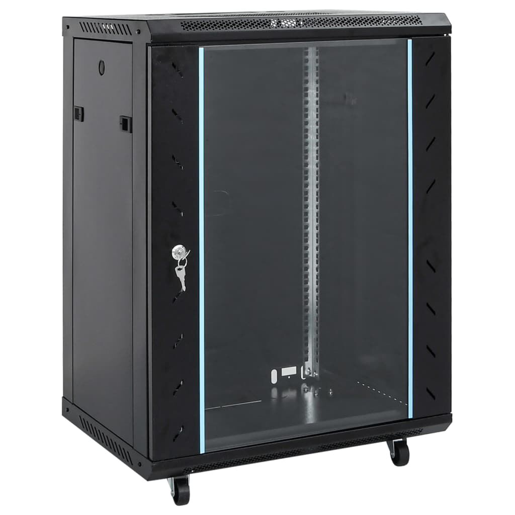 vidaXL Καμπίνα Δικτύου με Περιστ. Πόδια 15U 19" IP20 53x40x80 εκ.