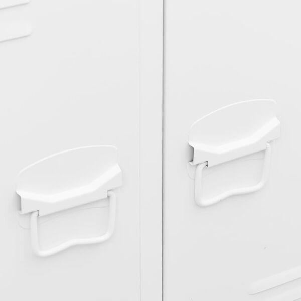 vidaXL Ντουλάπα Βιομηχανική Λευκή 67 x 35 x 107 εκ. Ατσάλινη