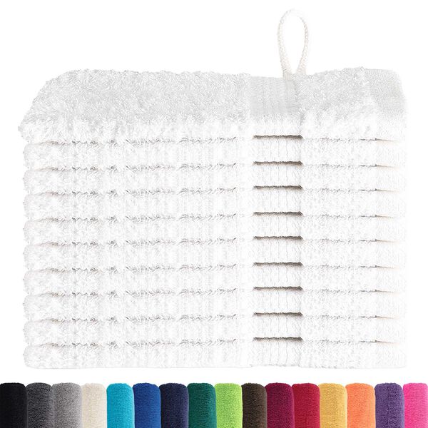 vidaXL Πετσέτες 10 pcs Λευκό 15 x 21 cm Βαμβάκι