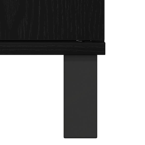 vidaXL Ντουλάπι Μπάνιου Μαύρη δρυς 80 x 33 x 60 εκ Επεξεργασμένο ξύλο