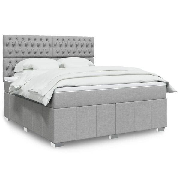 vidaXL &Kappa;&rho;&epsilon;&beta;ά&tau;&iota; Boxspring &mu;&epsilon; &Sigma;&tau;&rho;ώ&mu;&alpha; &Alpha;&nu;&omicron;&iota;&chi;&tau;ό &Gamma;&kappa;&rho;&iota; 180x200 &epsilon;&kappa;. &Upsilon;&phi;&alpha;&sigma;&mu;ά&tau;&iota;&nu;&omicron;