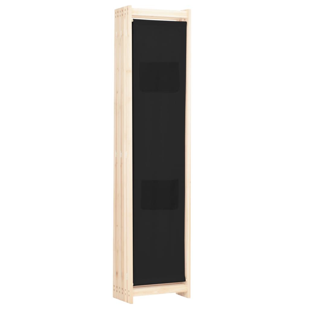 vidaXL Διαχωριστικό Δωματίου με 6 Πάνελ Μαύρο 240x170x4 εκ. Υφασμάτινο
