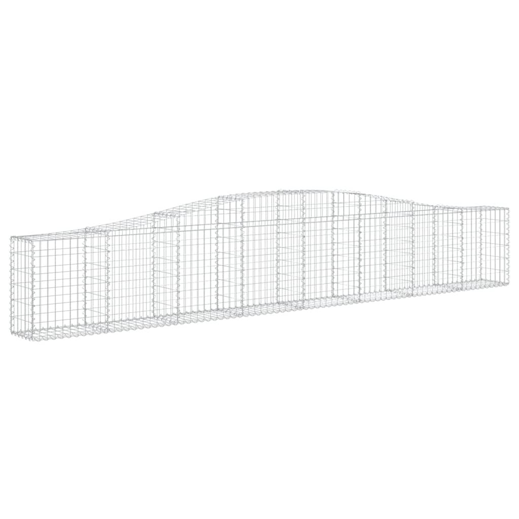 vidaXL Συρματοκιβώτιο Τοξωτό 400x30x60/80εκ. από Γαλβανισμένο Χάλυβα