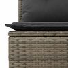 vidaXL Σετ Καναπέ Κήπου με μαξιλάρι 7 pcs Γκρι Πολυ ράταν