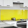 vidaXL Πίσω Πάνελ Κουζίνας 2 pcs Κίτρινο 80 x 50 cm σκληρυμένο γυαλί