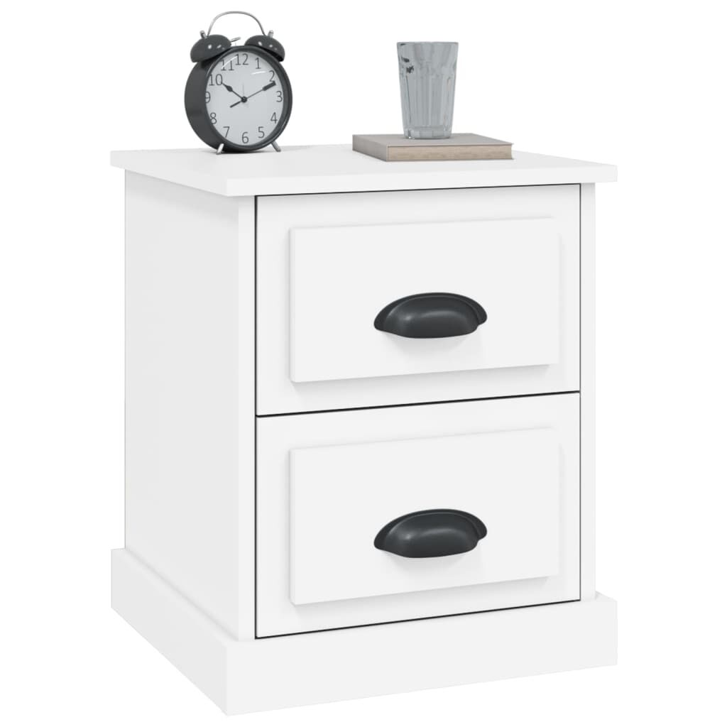 vidaXL Κομοδίνο Λευκό 39 x 39 x 47,5 εκ. από Επεξεργασμένο Ξύλο
