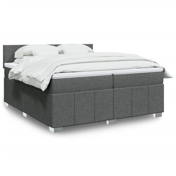 vidaXL &Kappa;&rho;&epsilon;&beta;ά&tau;&iota; Boxspring &mu;&epsilon; &Sigma;&tau;&rho;ώ&mu;&alpha; &Sigma;&kappa;&omicron;ύ&rho;&omicron; &Gamma;&kappa;&rho;&iota; 200x200 &epsilon;&kappa;. &Upsilon;&phi;&alpha;&sigma;&mu;ά&tau;&iota;&nu;&omicron;