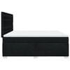 vidaXL Κρεβάτι Boxspring με Στρώμα Μαύρο 200x200 εκ. Υφασμάτινο