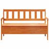 vidaXL Εξωτερικός πάγκος Καφέ 119 x 76 x 44εκ. Μασίφ ξύλο πεύκου