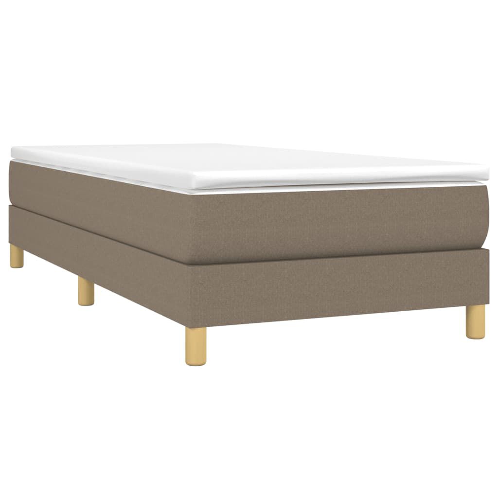 vidaXL Σκελετός Κρεβατιού Χωρίς Στρώμα Taupe 90x190 εκ. Υφασμάτινο