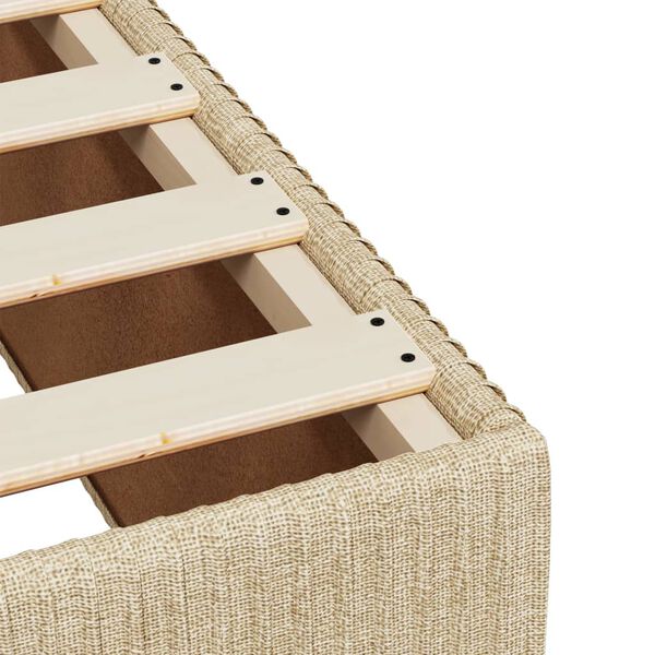 vidaXL Κρεβάτι Boxspring με Στρώμα Κρεμ 90x190 εκ.Υφασμάτινο