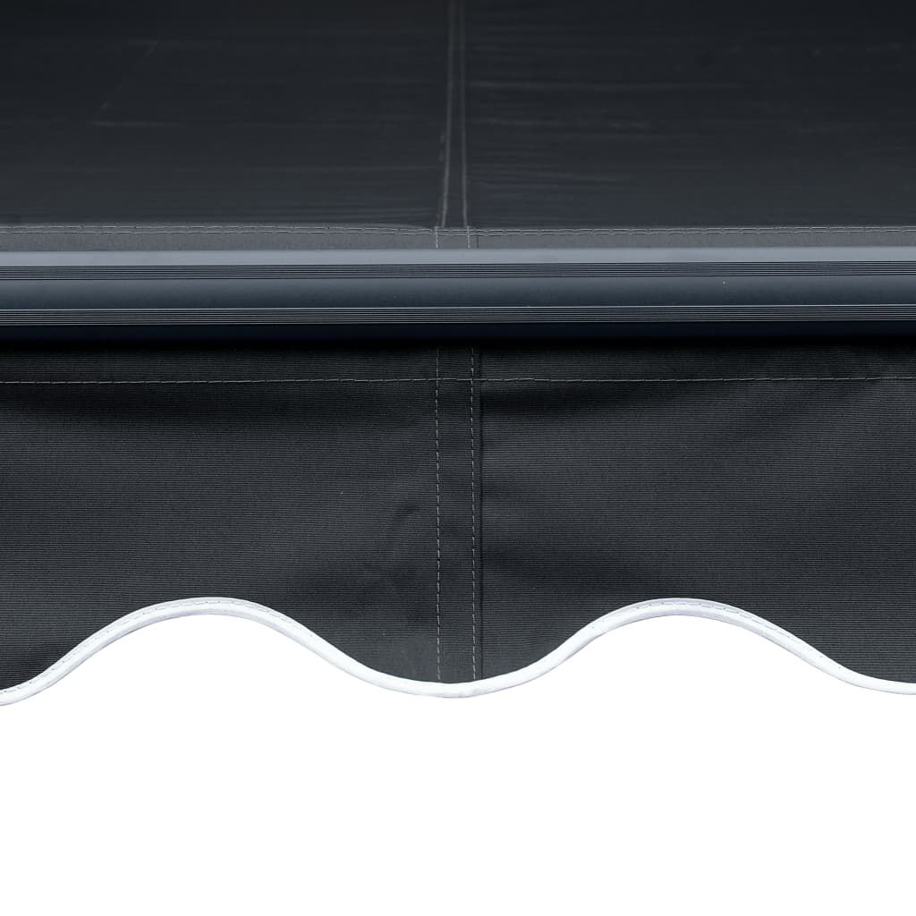 vidaXL Τέντα Συρόμενη Χειροκίνητη με LED Ανθρακί 300 x 250 εκ.