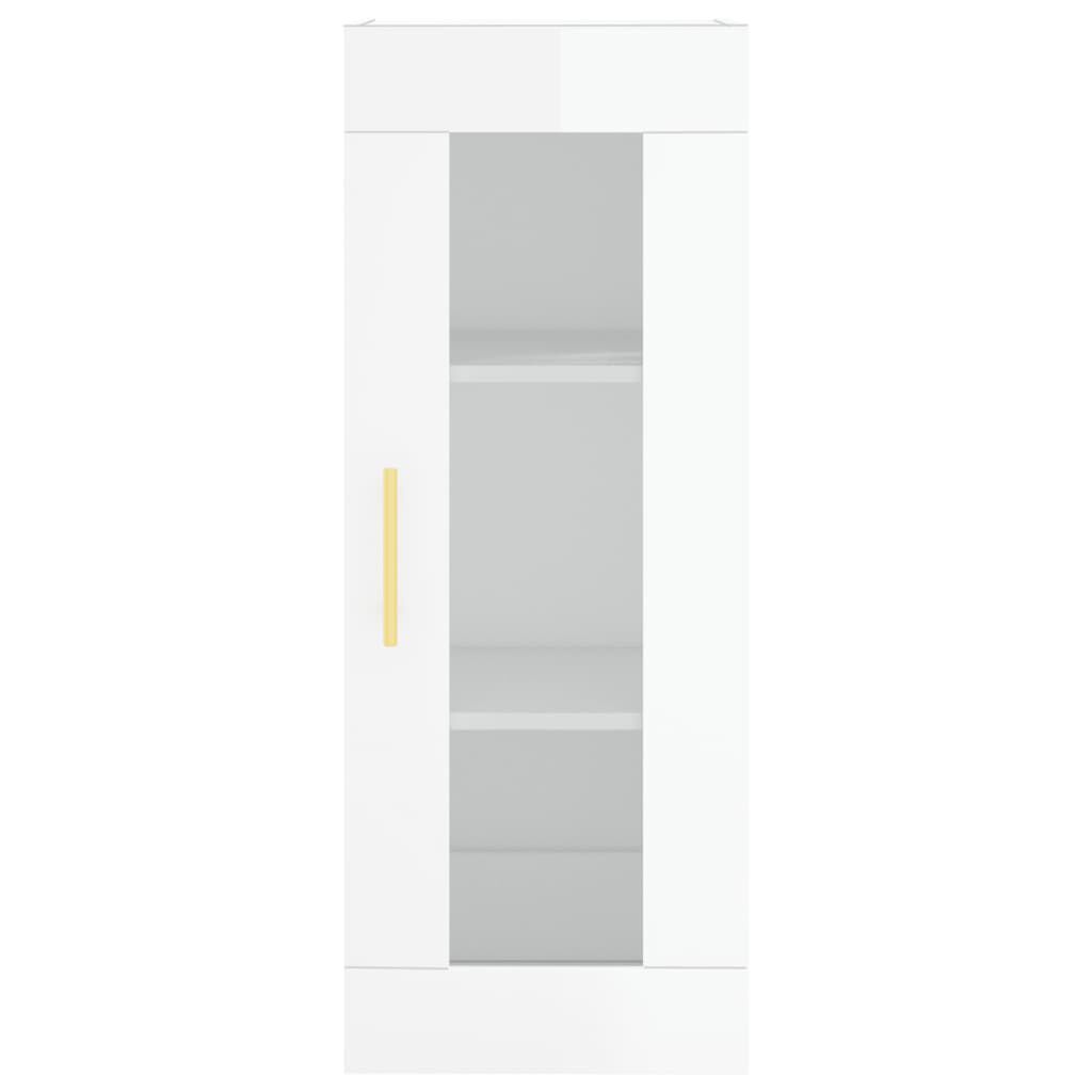 vidaXL Ντουλάπι Τοίχου Γυαλιστερό Λευκό 34,5 x 34 x 90 εκ.