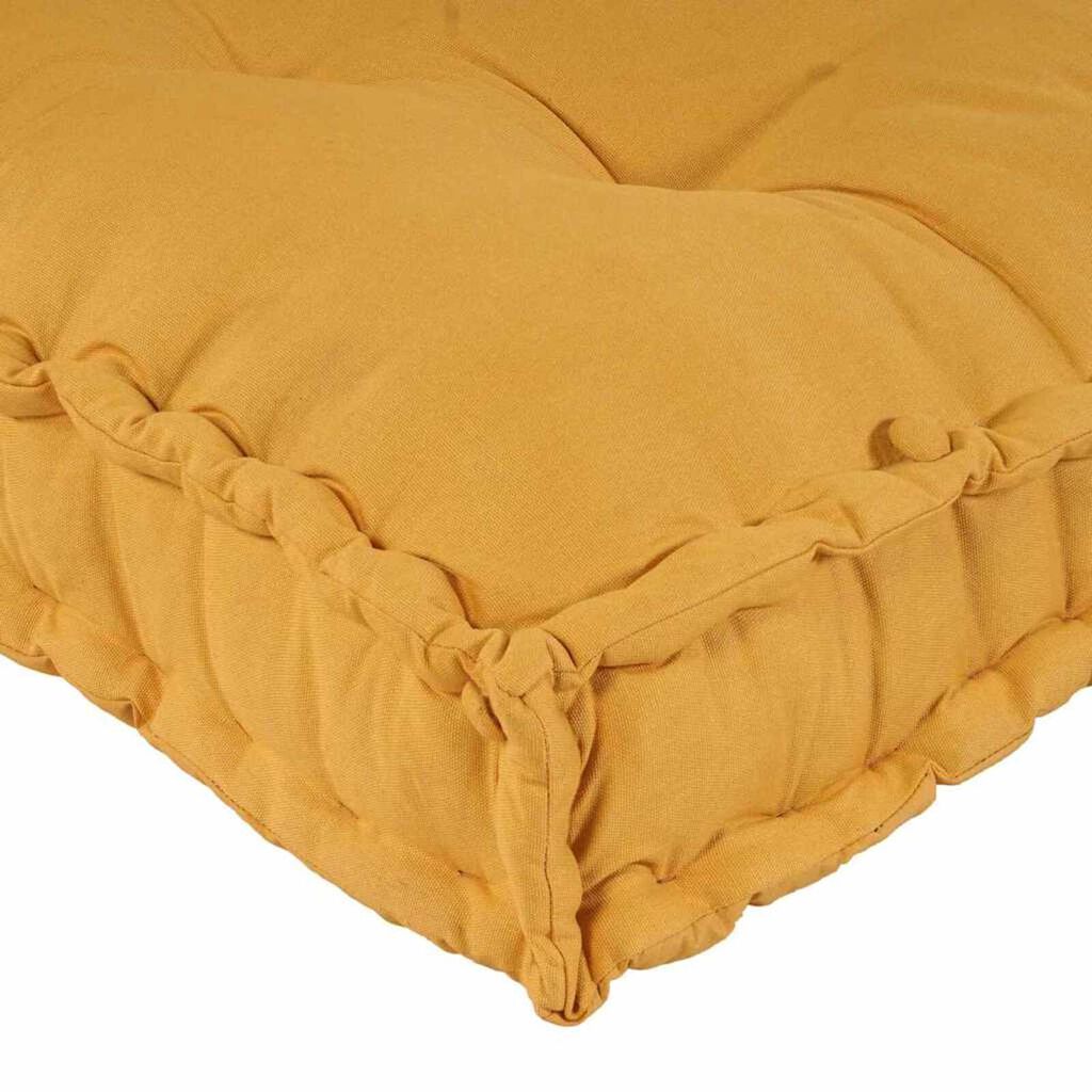 vidaXL Μαξιλάρι για καναπέ παλέτας 3 pcs Κίτρινο ύφασμα