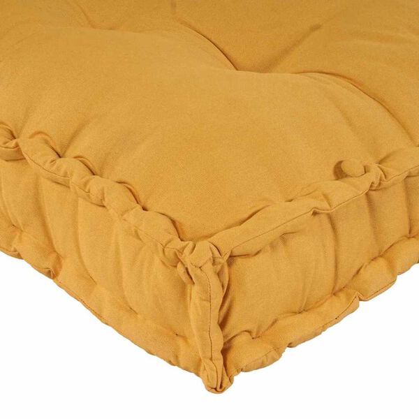 vidaXL Μαξιλάρι για καναπέ παλέτας 3 pcs Κίτρινο ύφασμα