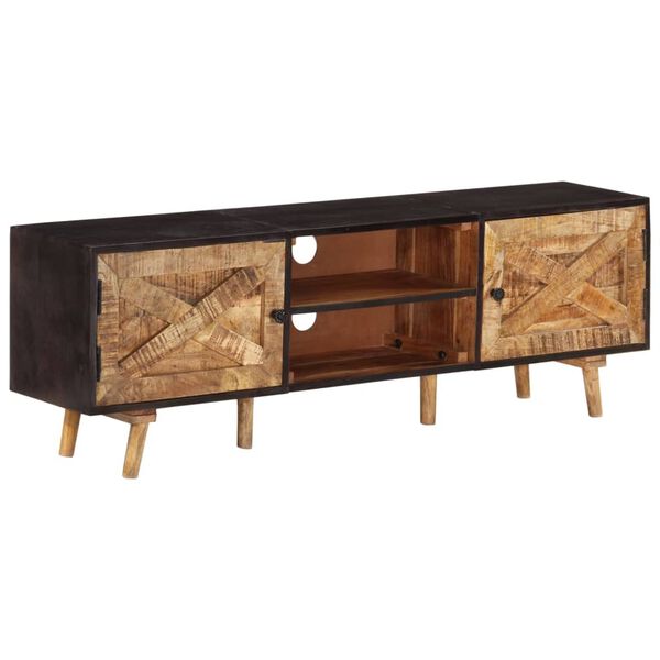 vidaXL Έπιπλο Τηλεόρασης 140x30x46 εκ. Ακατέργαστο Μάνγκο&Μασίφ Ακακία