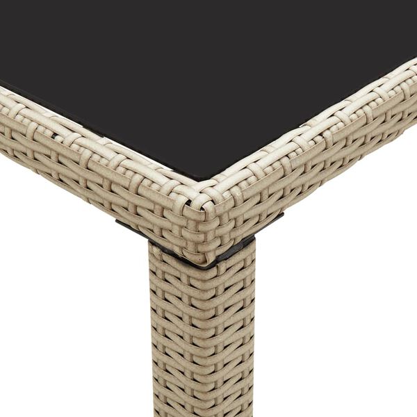 vidaXL Τραπέζι Κήπου Μπεζ 123 x 60 x 74 εκ. από Συνθετικό Ρατάν