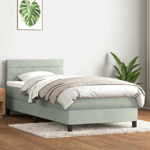 vidaXL Box Spring &kappa;&rho;&epsilon;&beta;ά&tau;&iota; &mu;&epsilon; &sigma;&tau;&rho;ώ&mu;&alpha; &alpha;&nu;&omicron;&iota;&chi;&tau;ό &gamma;&kappa;&rho;&iota; 100x220 &epsilon;&kappa;. &Beta;&epsilon;&lambda;&omicron;ύ&delta;&iota;&nu;&omicron;