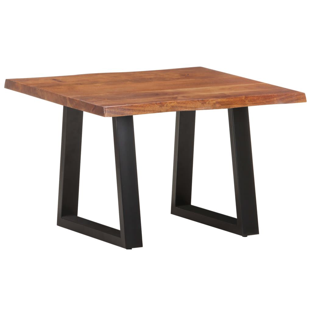 vidaXL Τραπεζάκι Σαλονιού Live Edge 60x60x40 εκ. Μασίφ Ξύλο Ακακίας