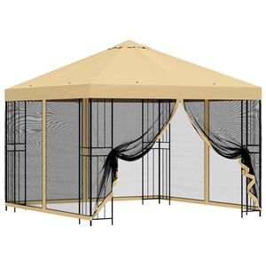 vidaXL &Kappa;ή&pi;&omicron;&sigmaf; &Gamma;&kappa;&alpha;&zeta;ebo &mu;&epsilon; &Pi;&lambda;&epsilon;&upsilon;&rho;&iota;&kappa;ά &Tau;&omicron;ί&chi;&omicron;&upsilon;&sigmaf; 3 x 3 m &Kappa;&rho;&epsilon;&mu;