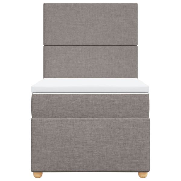 vidaXL &Kappa;&rho;&epsilon;&beta;ά&tau;&iota; Boxspring &mu;&epsilon; &Sigma;&tau;&rho;ώ&mu;&alpha; Taupe 90x200 &epsilon;&kappa;. &Upsilon;&phi;&alpha;&sigma;&mu;ά&tau;&iota;&nu;&omicron;