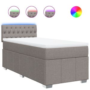 vidaXL &Kappa;&rho;&epsilon;&beta;ά&tau;&iota; Boxspring &mu;&epsilon; &Sigma;&tau;&rho;ώ&mu;&alpha; Taupe 90x190 &epsilon;&kappa;.&Upsilon;&phi;&alpha;&sigma;&mu;ά&tau;&iota;&nu;&omicron;