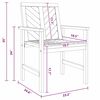 vidaXL Σετ Ξαπλώστρας Κήπου 3 pcs Καφέ Μασίφ ξύλο ακακίας